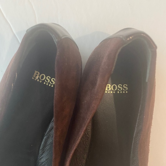 BOSS Brown Leather Suede Pumps - Picture 2 of 4